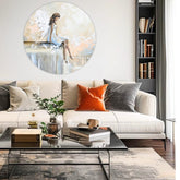 Okrúhle obrazy s akrylom Anjelský oddych | rôzne rozmery | rôzne rozmery